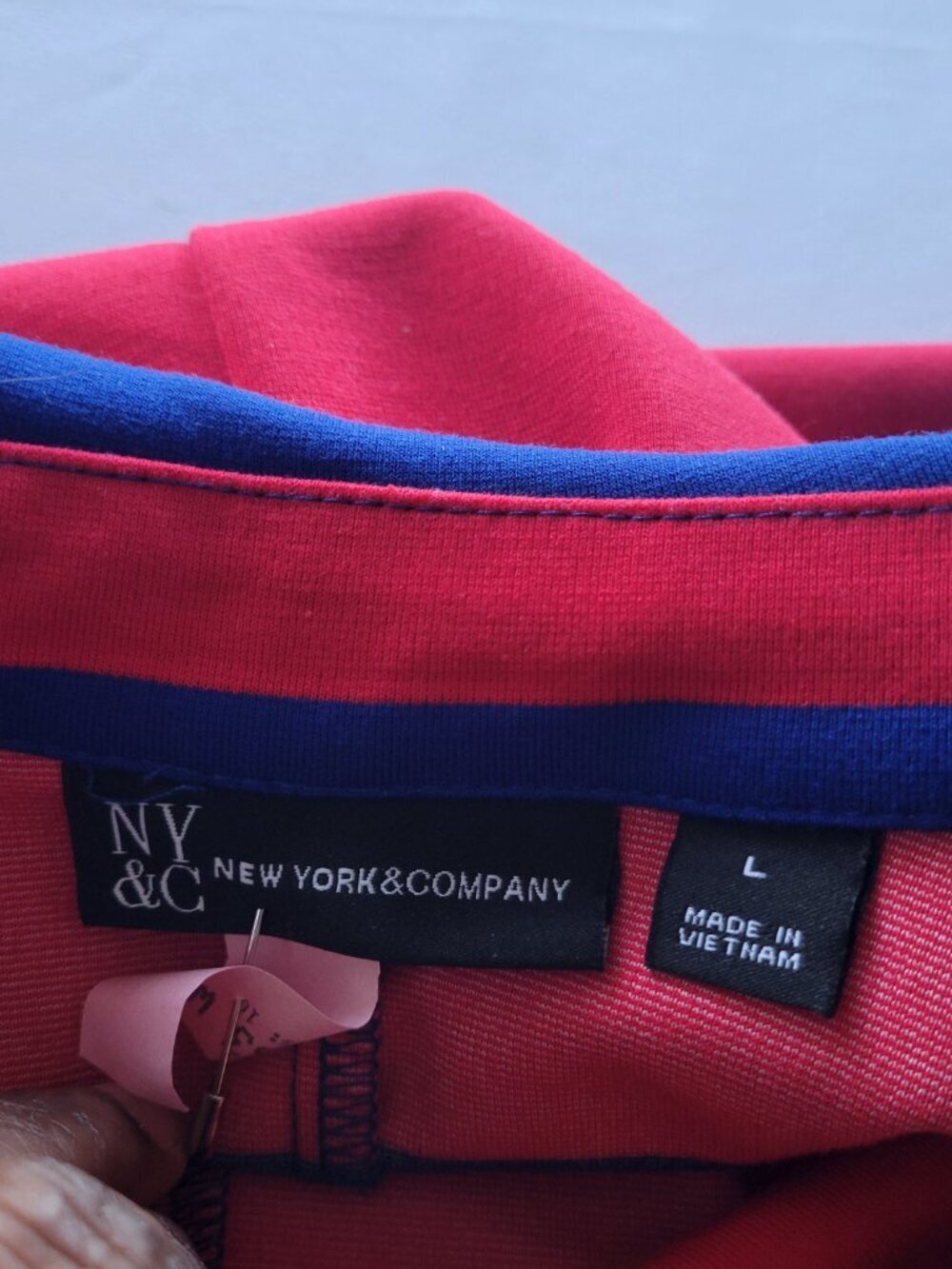 New York & Company Red & Blue Striped Blazer Dress - Picture 4 of 16